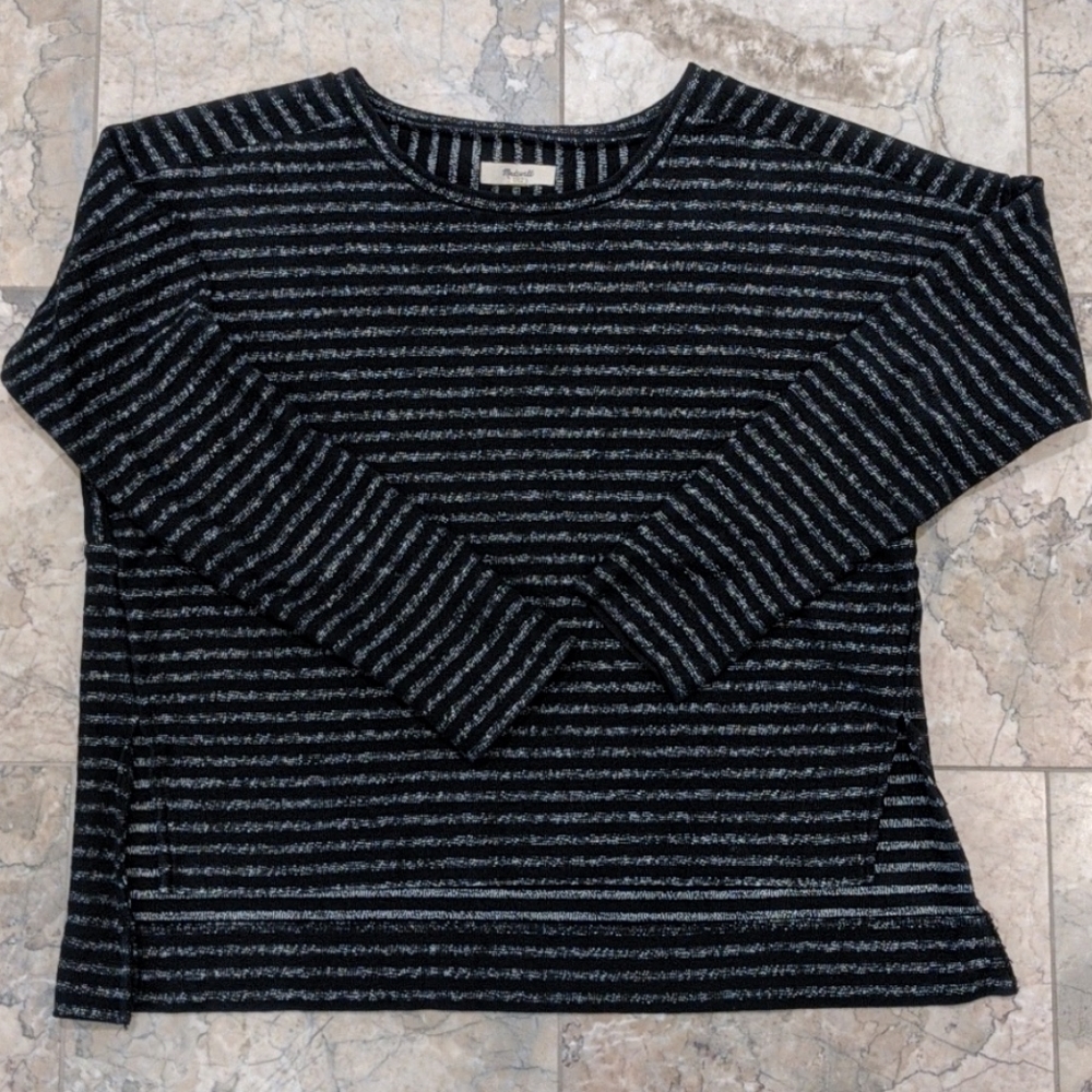 Madewell Black Striped Sweater